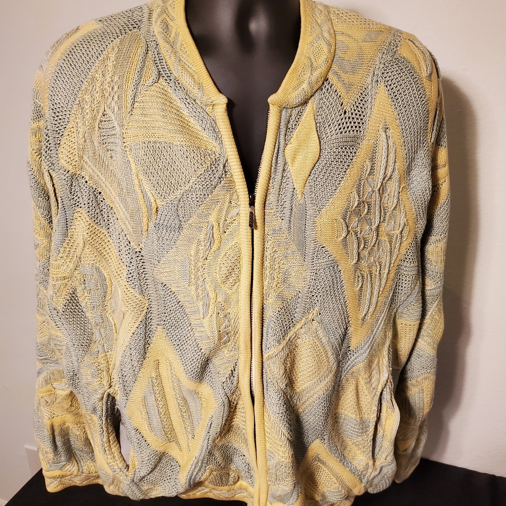 Authentic Vintage  zip up Coogi Sweater